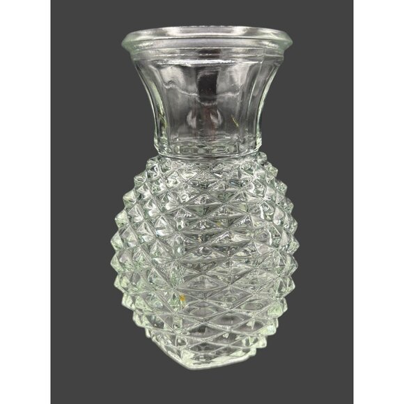 Vintage FTD Floral Glass Pineapple Shape Vase 6" - Picture 4 of 5